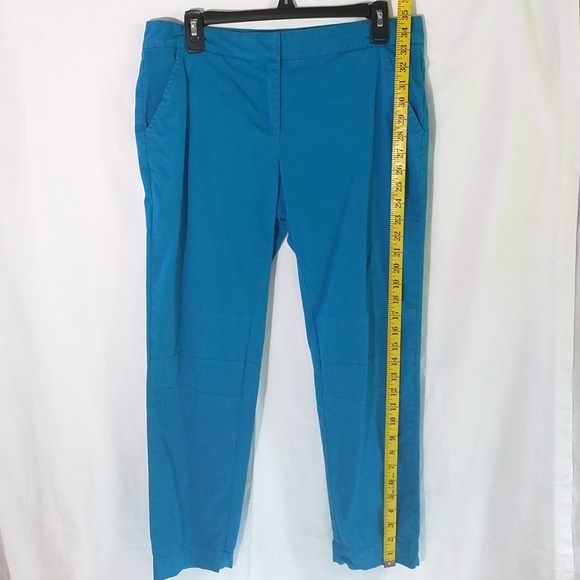 Derek Lam Cropped Pants Turquoise Size 10 - Picture 2 of 7